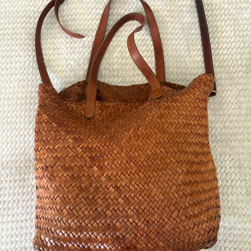 Madewell Tan Woven Tote Bag